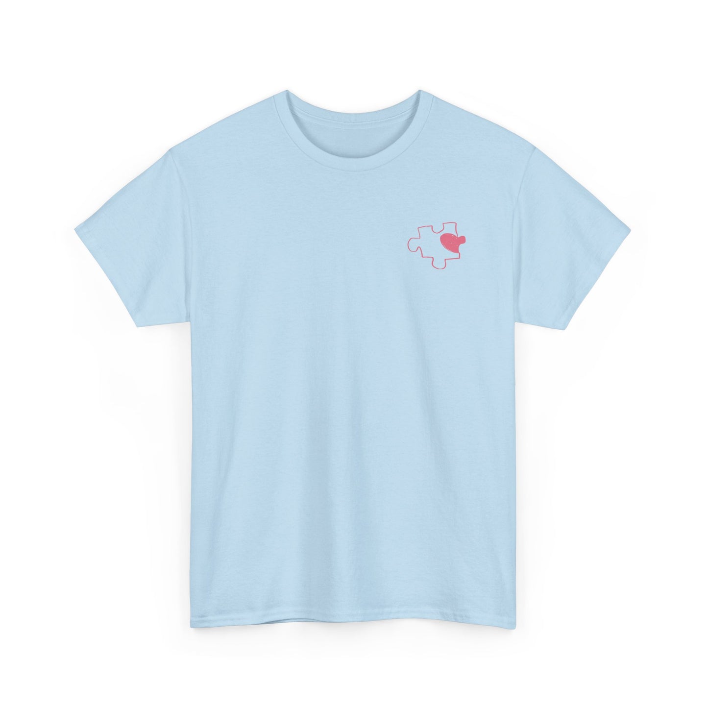 Cute Bichon Frise Outline T-Shirt with Heart — Small Chest Dog Tee