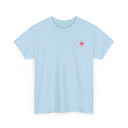 Cute Bichon Frise Outline T-Shirt with Heart — Small Chest Dog Tee