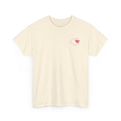 Cute Bichon Frise Outline T-Shirt with Heart — Small Chest Dog Tee