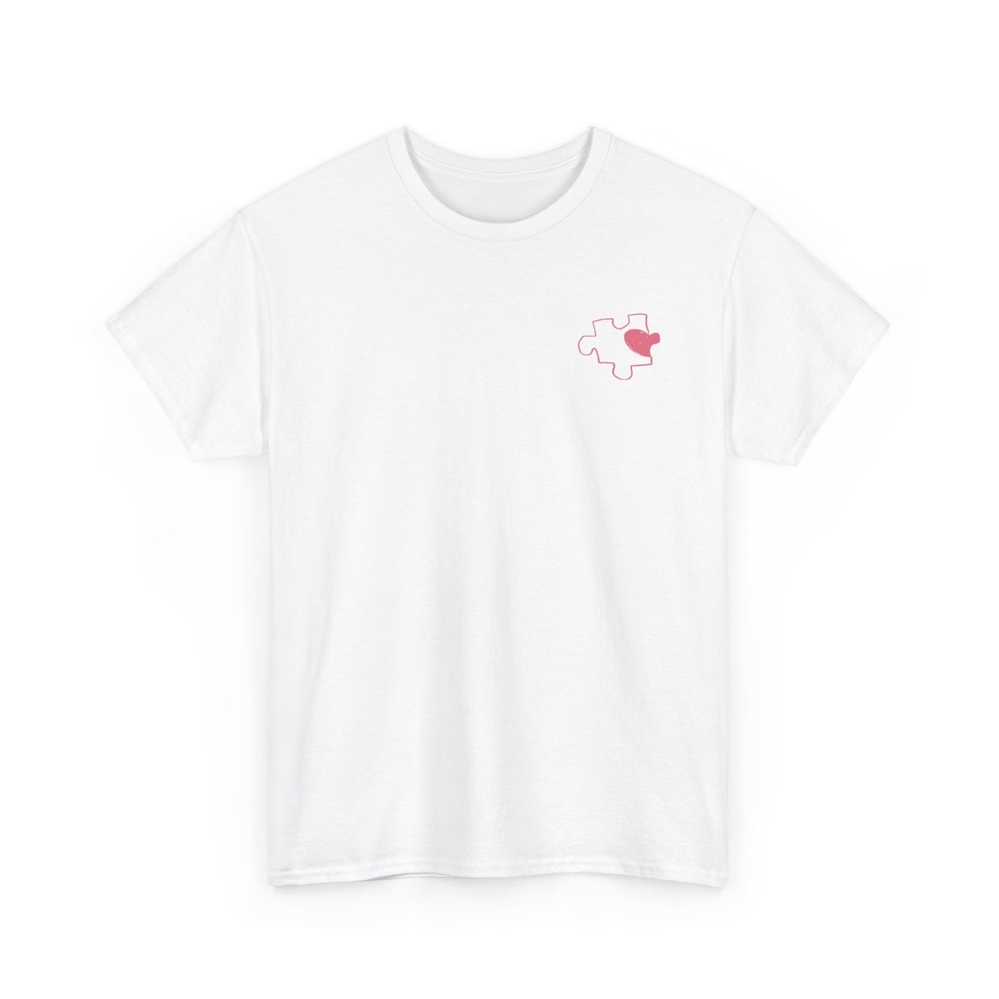 Cute Bichon Frise Outline T-Shirt with Heart — Small Chest Dog Tee