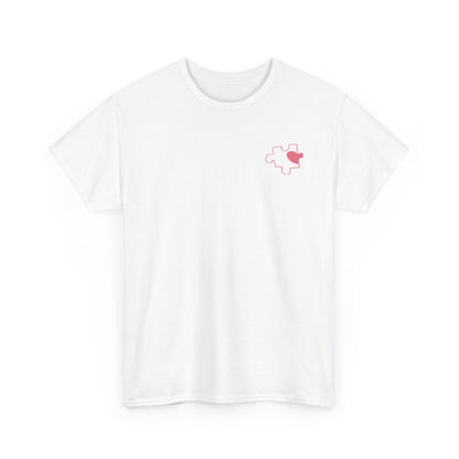Cute Bichon Frise Outline T-Shirt with Heart — Small Chest Dog Tee